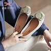信诺一脚蹬单鞋低跟通勤简约舒适小皮鞋女夏款女士粗跟浅口妈妈鞋22Q1117-1 商品缩略图3