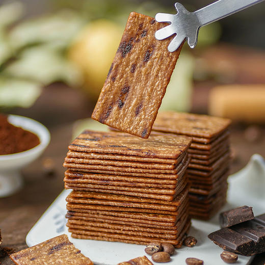 【糕酥精选】岩烧咖啡黑巧饼干 新晋网红 纯可可脂 可可粉 看得到的巧克力碎 牛乳分离的进口奶油 0反式脂肪 休闲零食下午茶 商品图2