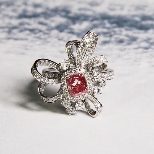 天然粉钻戒指1.01克拉 商品图0