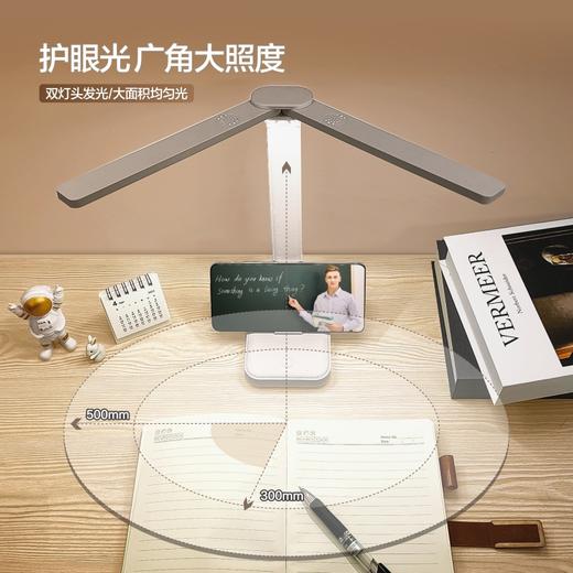 「双倍空间」LED学习阅读台灯 USB充电宝插电生活居家电器学生小夜灯 商品图2