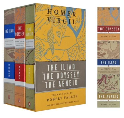英文原版 The Iliad Odyssey and Aeneid box set 荷马史诗三部曲 伊利亚特 奥德赛 埃涅伊德 3册盒装 毛边书收藏版 商品图0