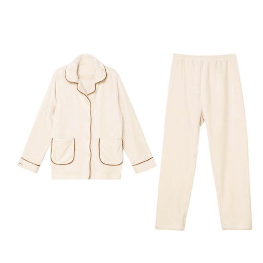 都市丽人睡衣亲情蜜语双面法兰绒家居服新年本命年红品LH20A9 商品图4