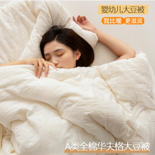 【秋冬新品】A类全棉华夫格发热大豆被 商品图0