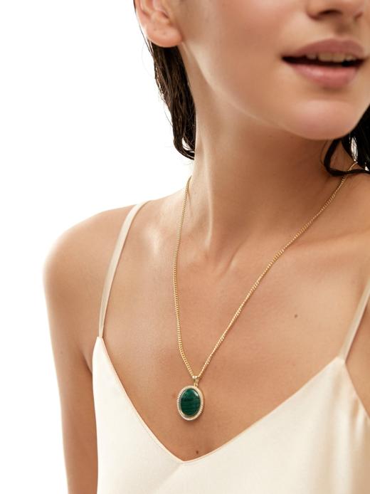 SOL DE VERANO Zambian Green Malachite 赞比亚极萃孔雀石项链 商品图0