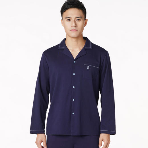 都市丽人都市锋尚好睡好眠男士睡衣亲情蜜语系列锋尚好睡好眠男士睡衣双面无尘棉家居服新年本命年红品FH29B1 商品图3