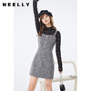 NEELLY纳俪半高领微透视蕾丝内搭两件套A字裙收腰显瘦韩版小个子NM2008DY370 商品缩略图1