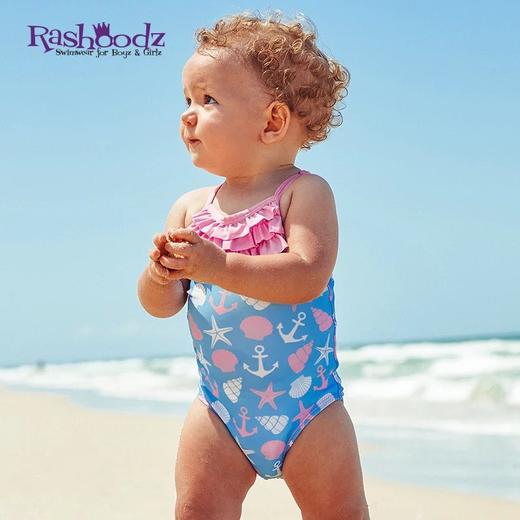 澳大利亚Rashoodz幼儿童花边吊带三角裤连体泳衣沙滩衣女宝宝旅行 商品图0