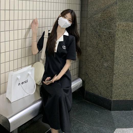 （清仓现货）【社群供G】2022小心机chic中长款polo领连衣裙涤纶2 商品图4