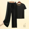 居家睡衣女夏休闲宽松冰丝家居服时尚外穿懒人套装网红阔腿裤rbl20 商品缩略图2