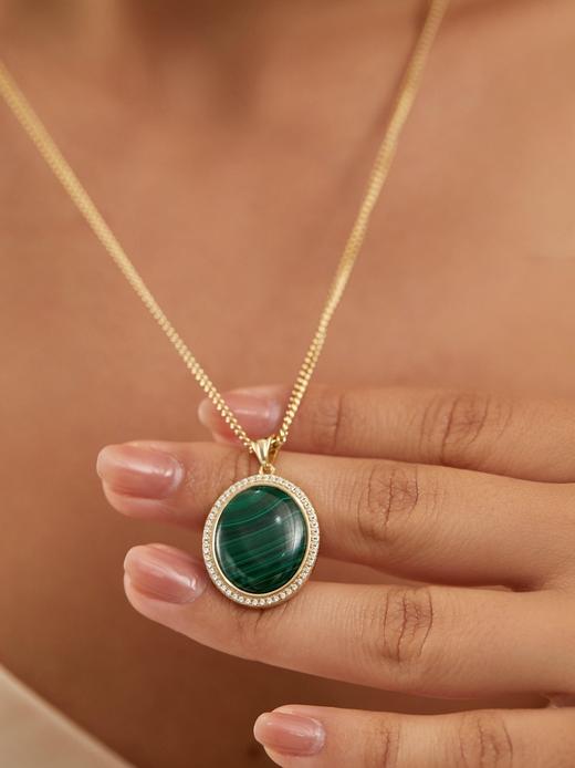 SOL DE VERANO Zambian Green Malachite 赞比亚极萃孔雀石项链 商品图3