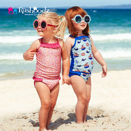 澳大利亚Rashoodz儿童花边吊带三角裤分体游泳衣连体泳衣沙滩衣 商品图0