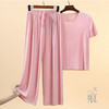 居家睡衣女夏休闲宽松冰丝家居服时尚外穿懒人套装网红阔腿裤rbl20 商品缩略图0
