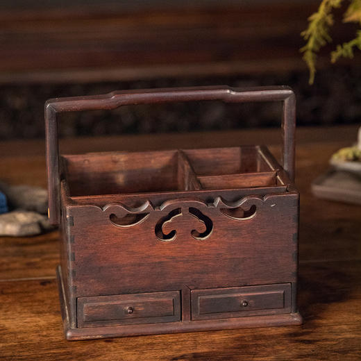 清 红木提梁文房盒 商品图4