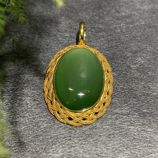 【御珠宫坊】金镶碧玉吊坠 商品图2