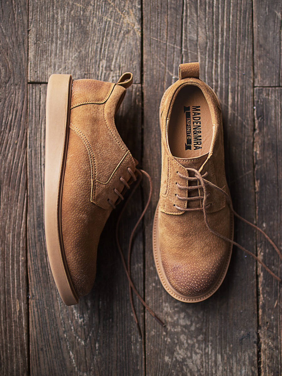 【马登男鞋】2025夏季新款英伦风棕色板鞋百搭大头休闲皮鞋潮低帮工装鞋