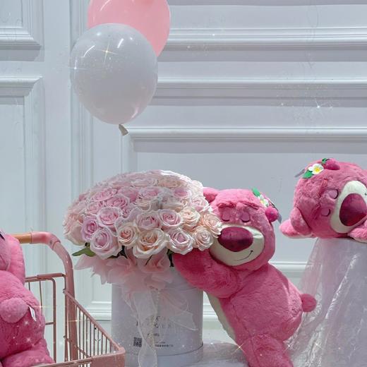 《爱的抱抱》草莓抱抱熊花桶 商品图2