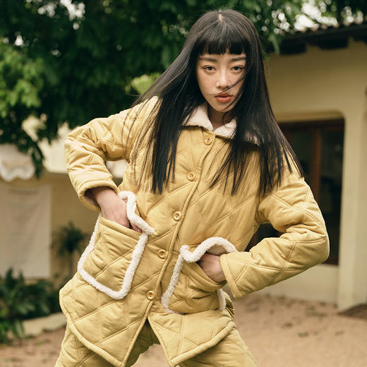 都市丽人睡衣三层夹棉梭织夹棉家居服LH21K5 商品图3