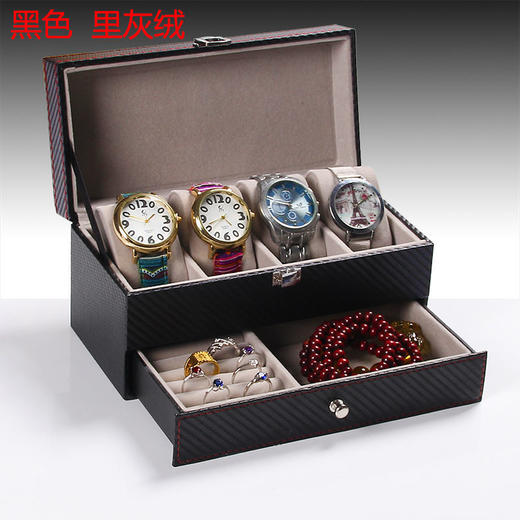 手表收纳盒开窗皮革首饰箱高档手表包装整理盒摆地摊手链盘手表架 商品图8