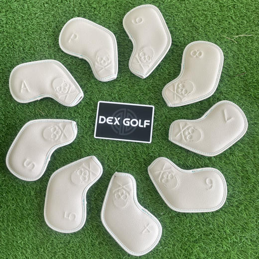 DEXGOLF韩国高尔夫铁杆套杆头套10件装油边工艺球杆帽套保护套 商品图7