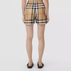 BURBERRY 巴宝莉 女士格纹丝质休闲短裤 典藏米色格子 8052748 A7028 商品缩略图2