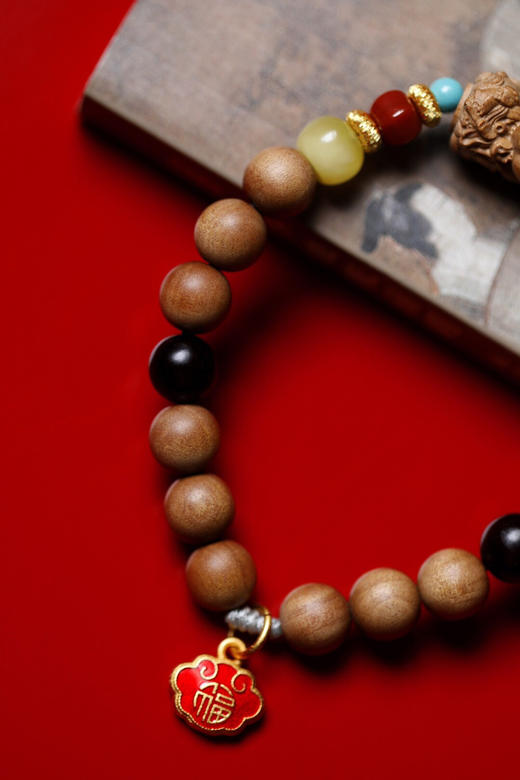 【青山特惠】0.8*12颗原创老山檀“渡福”手串 y50 商品图2