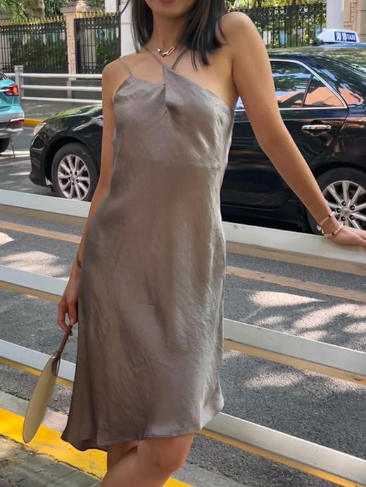 LCM｜Midnight Romance Dress Moonlight [ 醋酸细带长裙 灰紫 ] 商品图0