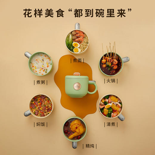 小南瓜 电饭煲迷你多功能电煮锅泡面煮面家用办公室一人食电饭煲电火锅宿舍小锅单人多用迷你锅 商品图7