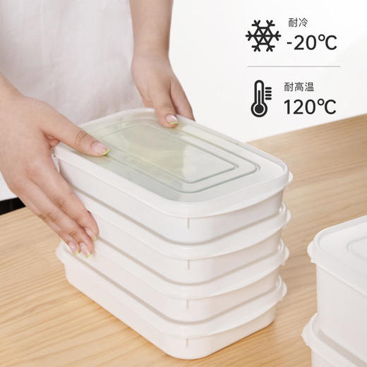 【冰箱保鲜盒5个装】三浦植造带盖保鲜盒冰箱收纳盒/密封盒可微波炉加热食品级pp材质可收纳食材果蔬各种坚果零食一组4个规格5个装 商品图0