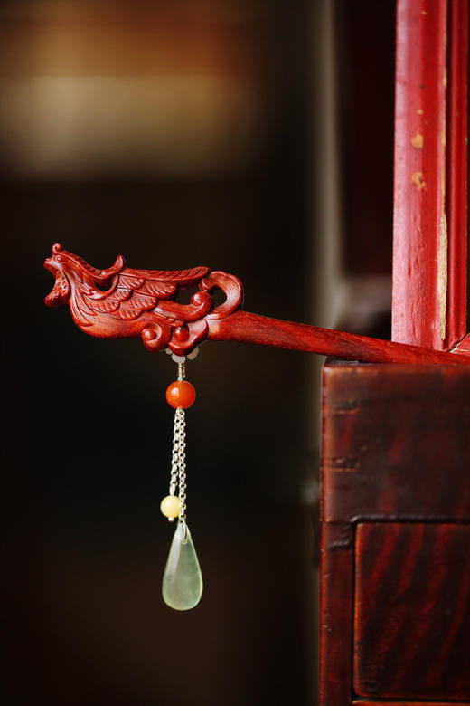 【青山特惠】小叶紫檀【凤】发簪 s20 商品图2