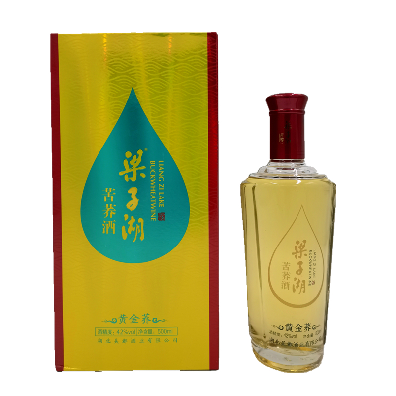 梁子湖苦荞酒黄金荞酒42度 500ml 单瓶装