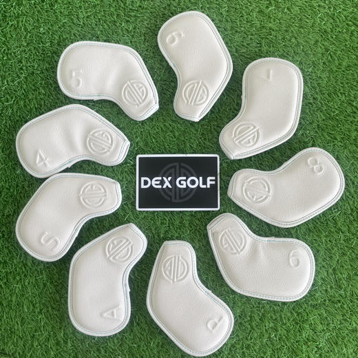 DEXGOLF韩国高尔夫铁杆套杆头套10件装油边工艺球杆帽套保护套 商品图6