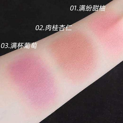 PIPL腮红高光三合一修容带刷子 少女心防水自然细闪哑光腮红盘多色nls47 商品图5