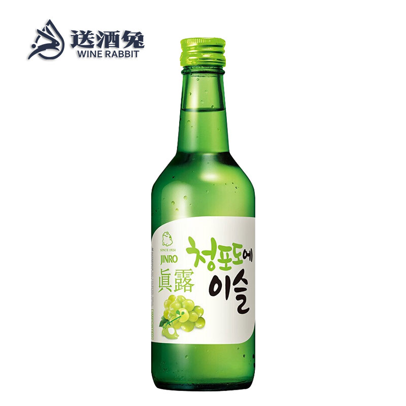 韩国原装进口 真露 13°青葡萄味果酒 360ML/瓶