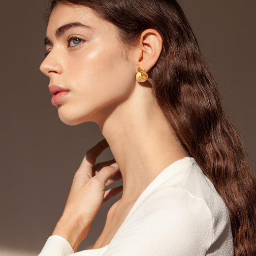 北京仓｜Joidart-Taglio-金色 双层 耳环［西班牙设计师］ 商品图0