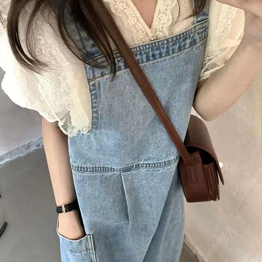 （清仓现货）【社群供T】法式设计感小众收腰牛仔背带裙套装 商品图5