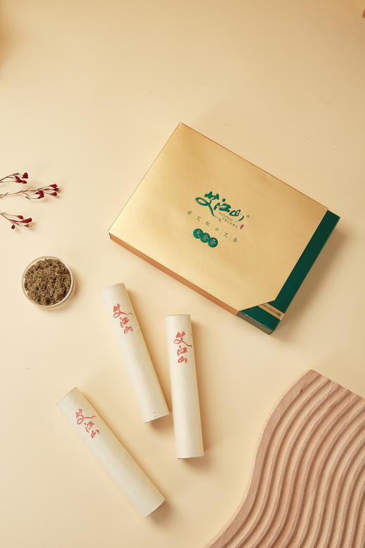 艾江山 大金条 蕲艾配方艾条 火力足 热而不烫 添加十几种中草药 商品图2