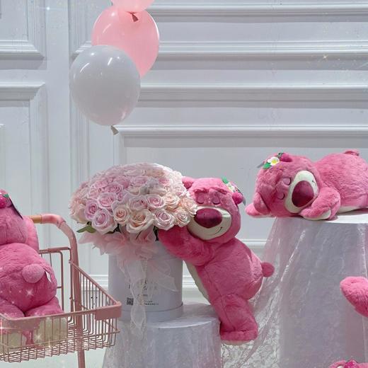 《爱的抱抱》草莓抱抱熊花桶 商品图1