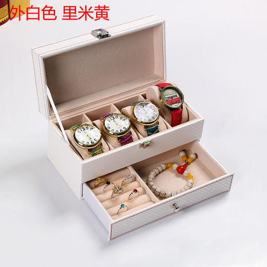 手表收纳盒开窗皮革首饰箱高档手表包装整理盒摆地摊手链盘手表架 商品图7