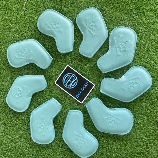 DEXGOLF韩国高尔夫铁杆套杆头套10件装油边工艺球杆帽套保护套 商品图5