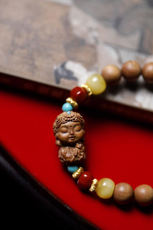 【青山特惠】0.8*12颗原创老山檀“渡福”手串 y50 商品图3