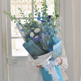 《自由飞翔》蓝色大飞燕花束