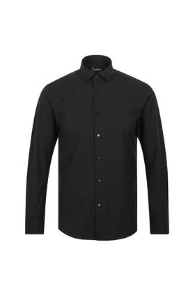 callisto黑色棉混纺衬衫 SQSTL110C