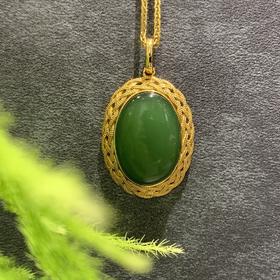 【御珠宫坊】金镶碧玉吊坠