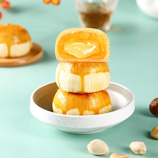 【月享中秋】鲜品屋月饼中秋节礼盒蛋黄莲蓉多口味(广式+苏式)8饼6味 鲜品秋月710g 商品图6