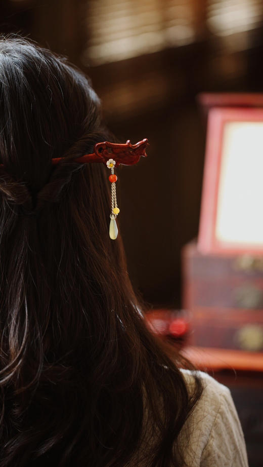 【青山特惠】小叶紫檀【凤】发簪 s20 商品图8