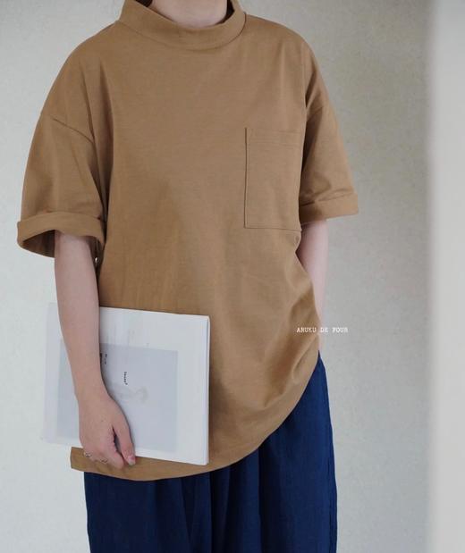 HARVESTY 卡其白黑T恤 商品图0