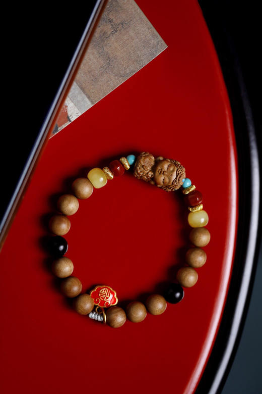 【青山特惠】0.8*12颗原创老山檀“渡福”手串 y50 商品图0