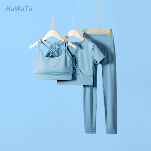 《5送2 10送5》哈瓦塔无尺码九分裤一码通短袖带胸垫 商品图11