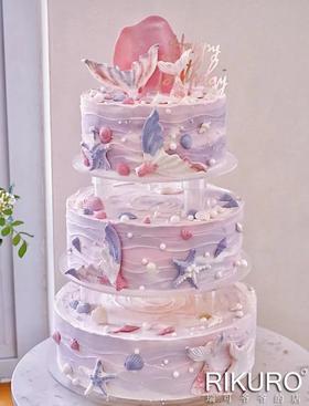 【梦幻美人鱼】定制鲜果蛋糕