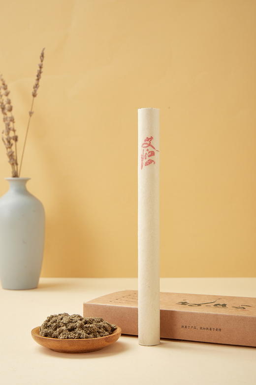 艾江山 小黄条 三年陈手工蕲艾条 艾烟纯正 易出灸感 艾烟不呛人 3根/一盒 商品图3